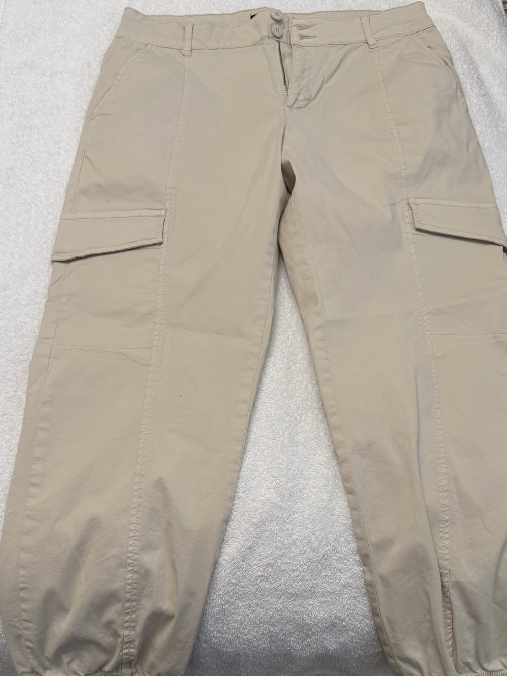 Sanctuary - Rebel Cropped Cargo Jogger Pants - Elastic Hem (Pumice)